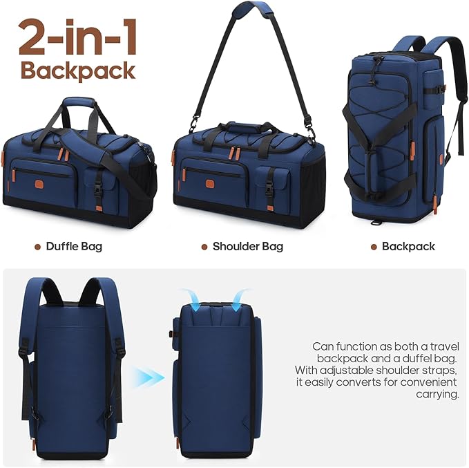 UKEIN Luggage Sets 5 Piece, Carry On Luggage 20In With Spinner Wheels, Hardside Suitcase Set with TSA Lock,Durable Large Suitcase With Travel Backpack for Men-20/24/28in (Blue, 5 piece set)