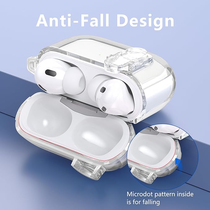 (with Safety Lock) Clear Case for Cute Apple Airpods Pro 3 Cases 2025 Women, VISOOM Soft TPU Air pods Pro3 Gen Cases iPods Pro3 Earbuds Case Bling Keychain & Cleaning Kit for Airpod iPod Pro 3rd Gen