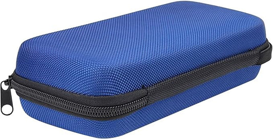 Universal Portable Hard EVA Carrying Case for Power Bank External Hard Drive Cell Phone USB Charging Cable Cord, Shockproof Protective Electronic Organizer Zipper Enclosure -Blue