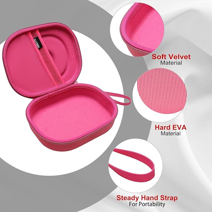 LTGEM Case Compatible with JBL Junior 320BT / Junior 320 / Tune 770NC / 510BT / 720BT / 520BT / 520C / 670NC, for JBL Live 770NC / 670NC / 680NC / 780NC Headphones, Rose Red