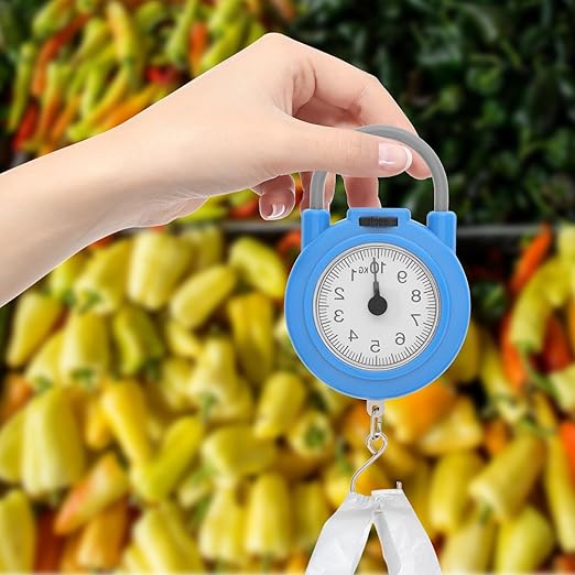LIFKOME Mini Portable Digital Hanging Scale with Hook, High Accuracy Electronic Handheld Fish and Luggage Weight Scale for Travel and Home Use, Blue
