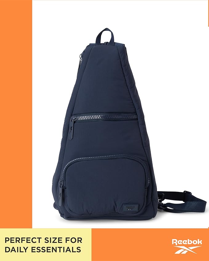 Reebok Unisex Crossbody Bag - Convertible Compact Durable Cross Body Bag for Women and Men - Gym and Travel Essentials, Size One Size, Maeve Eastcoast Blue