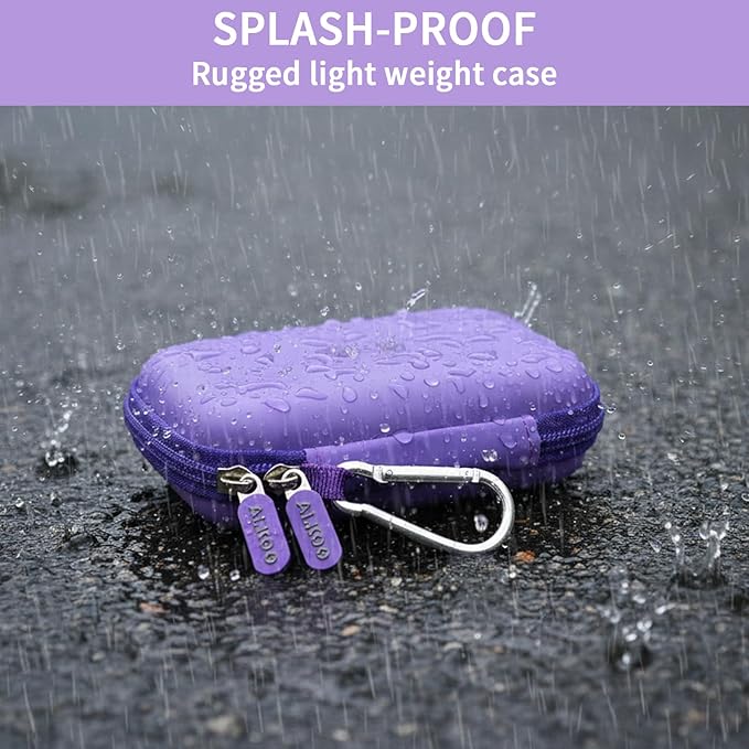 USB Flash Drive Organizer Case – Hard Shell Holder for 8 Thumb Drives & SD/Memory Cards – for SanDisk for Samsung - Storage for Students, Photographers & IT Pros– Travel & Office Use – Bag Only-Purple