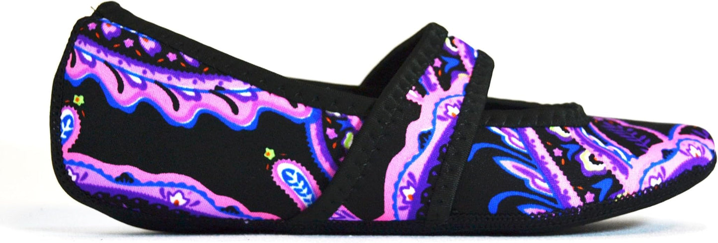 Nufoot Betsy Lou Women's Slippers, Foldable, Flexible Flats, Slipper Socks, Travel Slippers, Exercise Shoe, Dance Shoe, Yoga Socks, House Shoes, Indoor Shoes