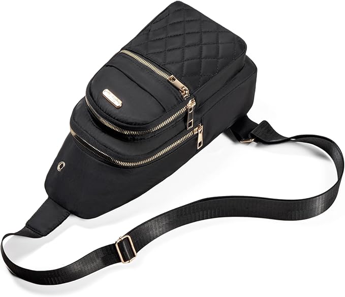 Banelu Small Sling Bag Crossbody Sling Backpack for Women, Small Crossbody Purses Cross Body Bags - Black
