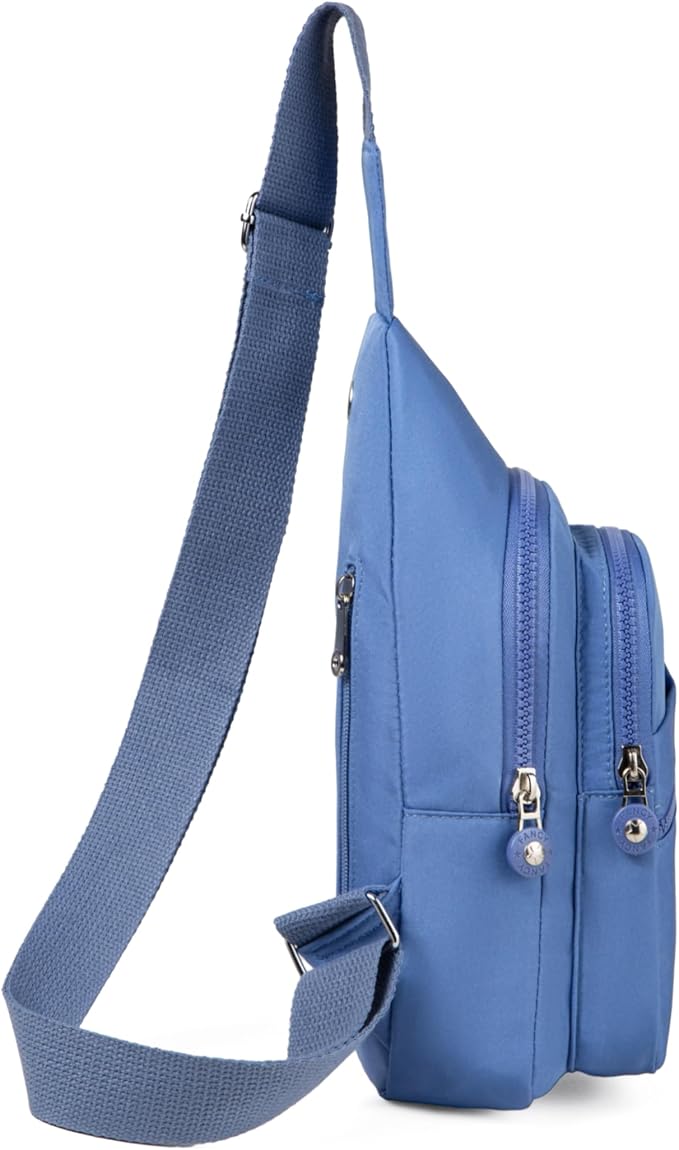 Banelu Small Sling Backpack Crossbody Bags for Women Men, Small Sling Bag Cross Body Bag Fanny Packs Crossbody Purses - Blue
