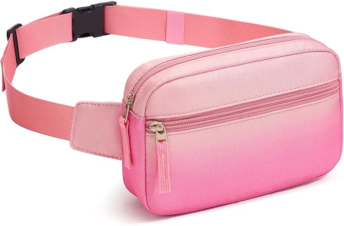 Fanny Pack Birthday Graduation Gifts for 7 8 9 10 11 12 13 Year Old Teen Girls Her Kids, Preppy Cute Trendy Stuff Colorblock Crossbody Bag Adjustable Belt Bags for Travel Essentials