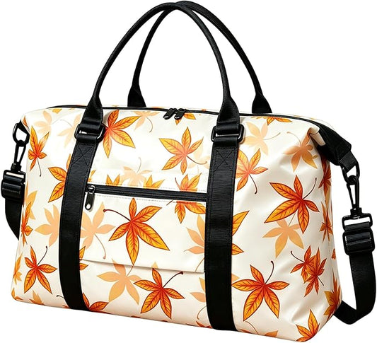 TOPBAG Travel Duffle Bag, Waterproof Weekender Carry On Tote Bags for Women, Sport Gym Bag for Men, Hospital Bag for Labor and Delivery, Overnight Luggage Bag with Trolley Sleeve Coral