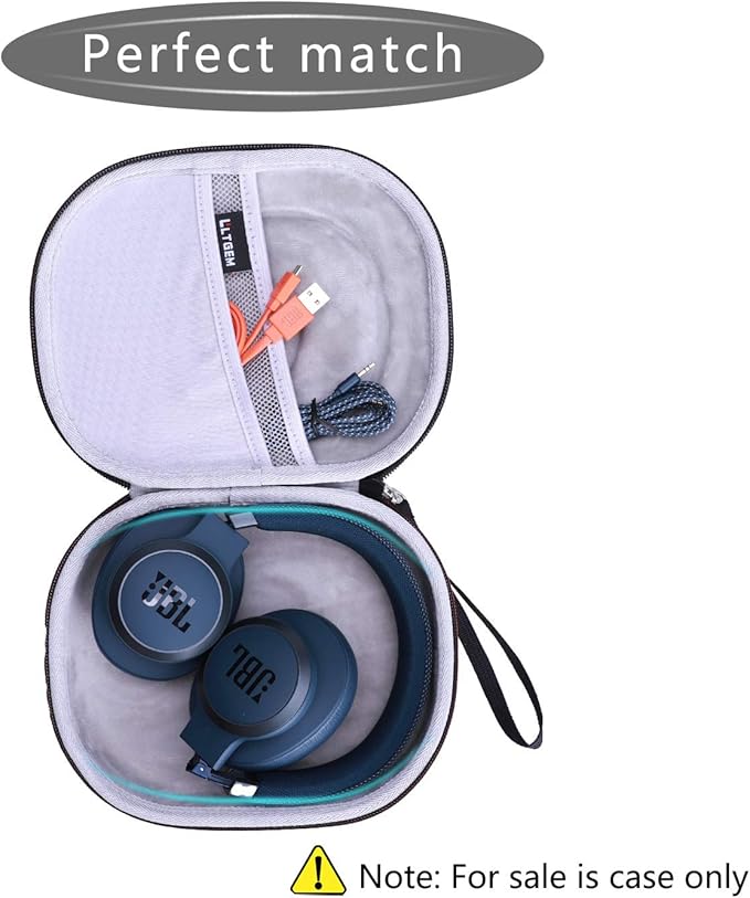 LTGEM Case Compatible with JBL Tune 770NC / 510BT / 720BT / 520BT / 520C / 670NC, for JBL Live 770NC / 670NC / 680NC / 780NC Headphones, Black+Gray