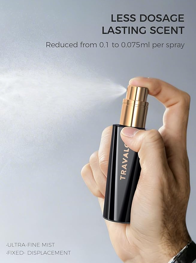 Travalo OBSCULA Ultimate Bottom-Fill Perfume Atomizer with HD Spray - 5ml Leakproof Travel Bottle, Refillable Portable Fragrance Dispenser for Her & Him (OBSCURA, BLACK)