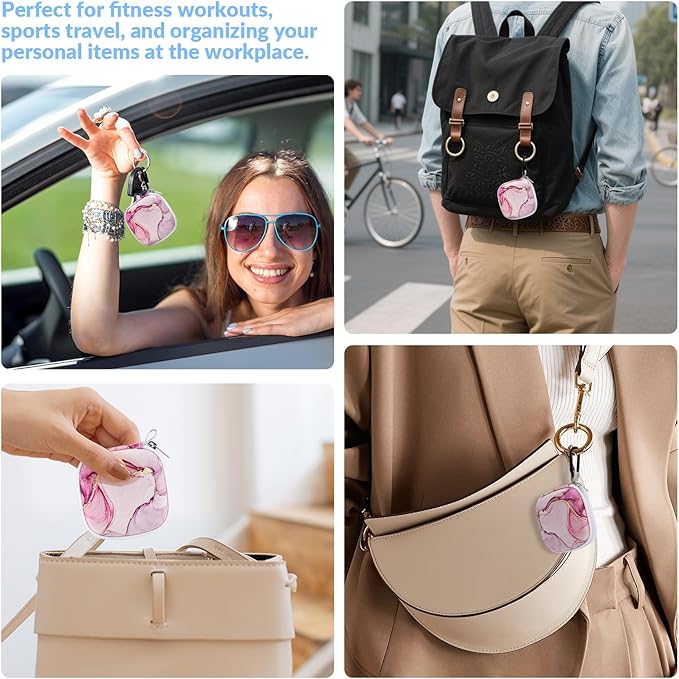 Earbud Case, Personalised Patterned Portable EVA Headphone case Cell Phone Accessories Organizer with Carabiner for Wired/Wireless Earphone, Earbud, Earpieces, SD Memory Card, Camera Chips