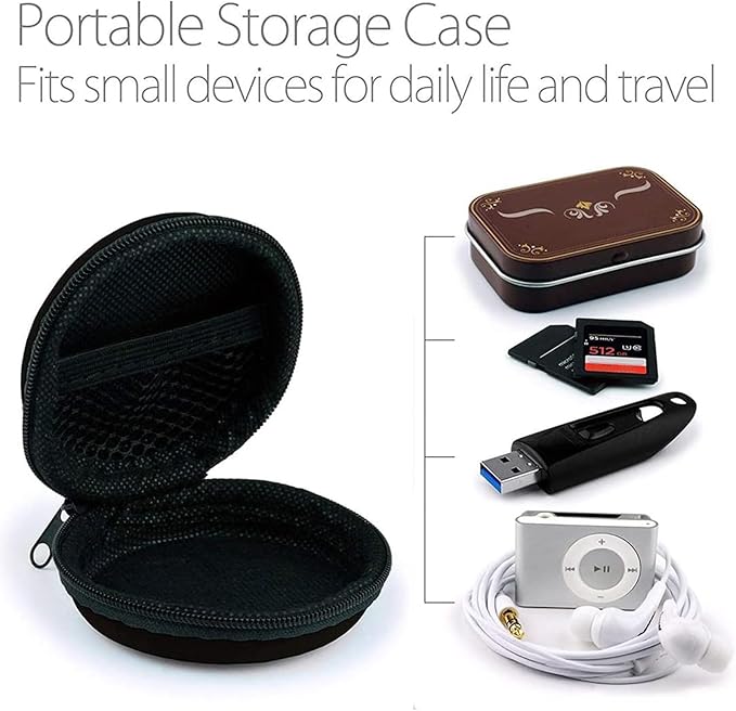 Earphone Case MAS CARNEY Headphone Earbud Hard Protective Carrying Case Bag