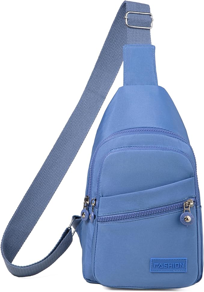 Banelu Small Sling Backpack Crossbody Bags for Women Men, Small Sling Bag Cross Body Bag Fanny Packs Crossbody Purses - Blue