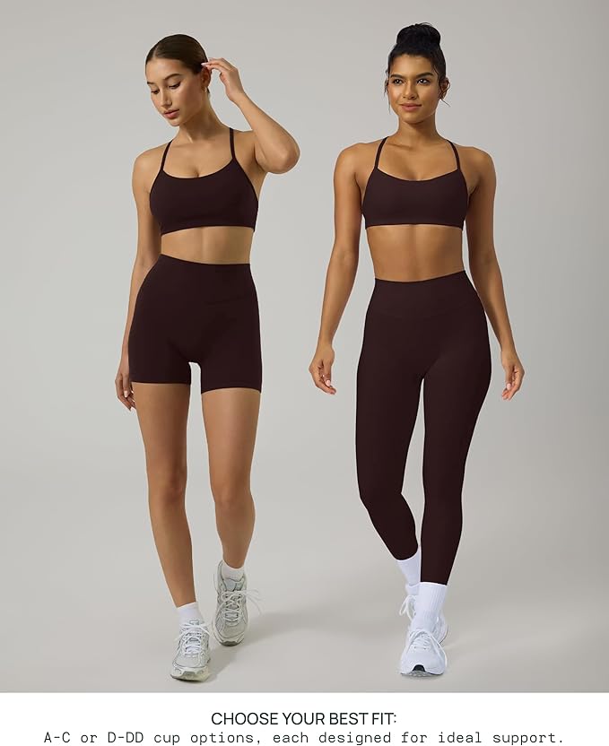 PAVOI ACTIVE Yoga Racerback Bras for Women - Buttery Soft Low Support Scoop Neck Y-Back Thin Strap Sports Bra - FlexFlow