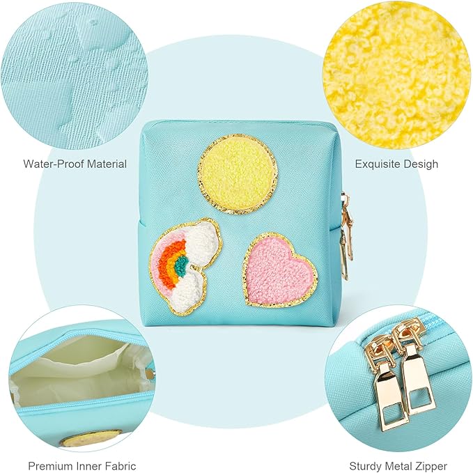 airogym Period Bag for Women, Sanitary Napkin Storage Bag, Functional PU Leather Sanitary Pad Bags for Panty Liners, Tampons, Menstrual Cup Pouches, Sanitary Pads Organizer with Zipper