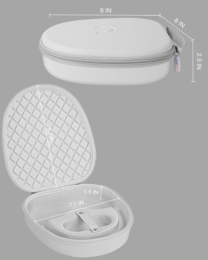 Headphone Case for Sony WH-CH720N Soundcore by Anker Q20i, Hard Portable Over Ear Headphone Carrying Case, Wireless Headphone Storage Protective Case for Travel Home (Grey)