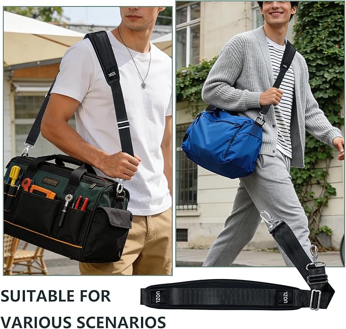 67 Inch Shoulder Straps, Soft with Ultra-Thick Fixed Shoulder Pad, Two Way Independently Adjustable Buckle Replacement Straps for Laptop Bag Messenger Bag Tool Bag Luggage,Black