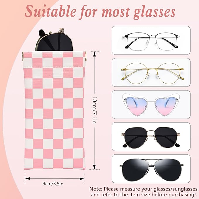 eyeglasses bag Soft Glasses bag, Portable Squeeze Top Sunglasses Case Travel for Women Girls