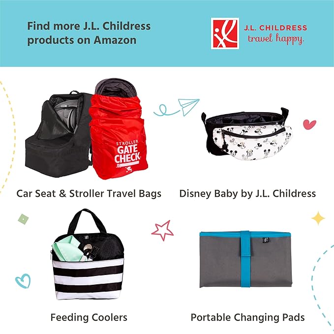 J.L. Childress Cup 'N Stuff Stroller Cup & Phone Holder - Accessories for Baby Strollers, Wheelchairs, Scooters, Walkers, Universal Fit for UPPAbaby, Doona, & More, Drink & Bottle Holder - Black