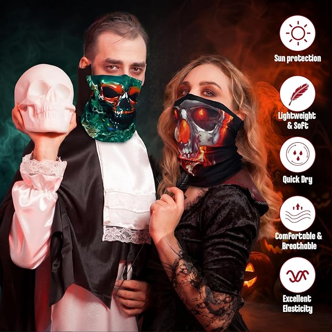 Tarpop 12/30 Pcs Neck Gaiters Scarf Elastic Wrap Headband Sweat Absorbing Bandana for Women Men Sports Yoga Running