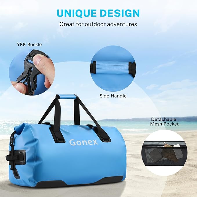 Gonex Extra Large Waterproof Duffle Travel Dry Duffel Bag Heavy Duty Bag with Durable Straps & Handles for Kayaking Paddleboarding Boating Rafting Fishing