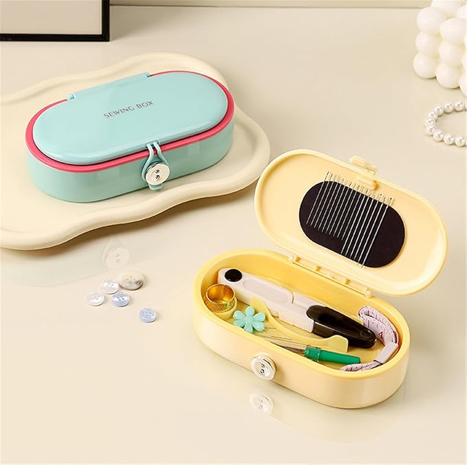 Yellow Sewing Project Kit, 140 Pcs Travel Family Sewing Supplies Repair Kit Portable Small Traveler Sewing Kit Sewing Thread Accessories DIY Sewing Supplies Organizer (Yellow)