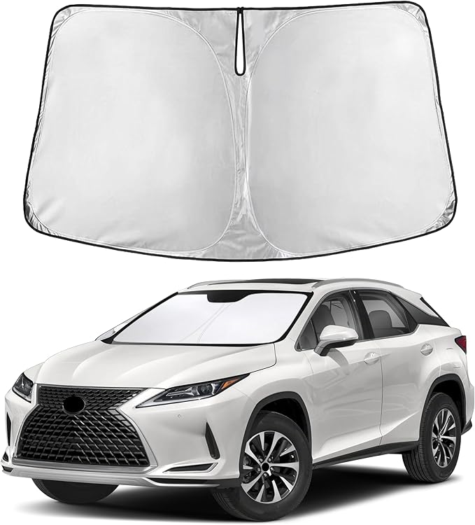 Autovir Windshield Sun Shade Fit for 2016-2020 2021 2022 Lexus RX-350 Sunshade, Front Car Window Shades Sun Visor, Blocks UV Rays & Heat, Car Accessories