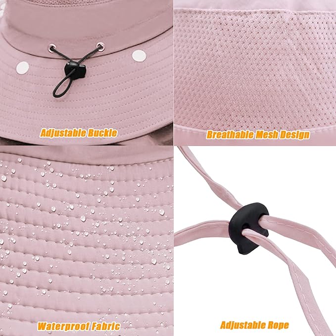 Fishing Hat for Men & Women, Outdoor UV Sun Protection Wide Brim Hat with Face Cover & Neck Flap
