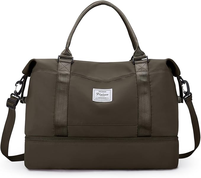 Travel Duffel Bag with Shoes Compartment, Overnight Weekender Bags for Women,Carry on Personal Item Bag