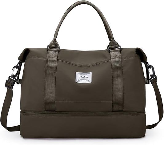 Travel Duffel Bag with Shoes Compartment, Overnight Weekender Bags for Women,Carry on Personal Item Bag