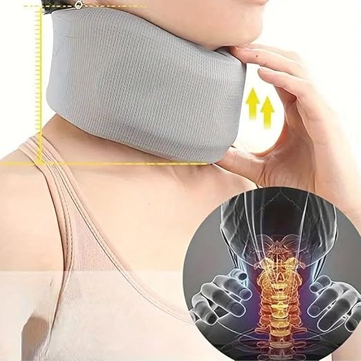 TOPINCN Soft Adjustable Neck Support Collar, Ergonomic V Shape Design Reduce Neck Pressure, Foam Cervical Collar for Sleeping and Correcting Sitting Posture