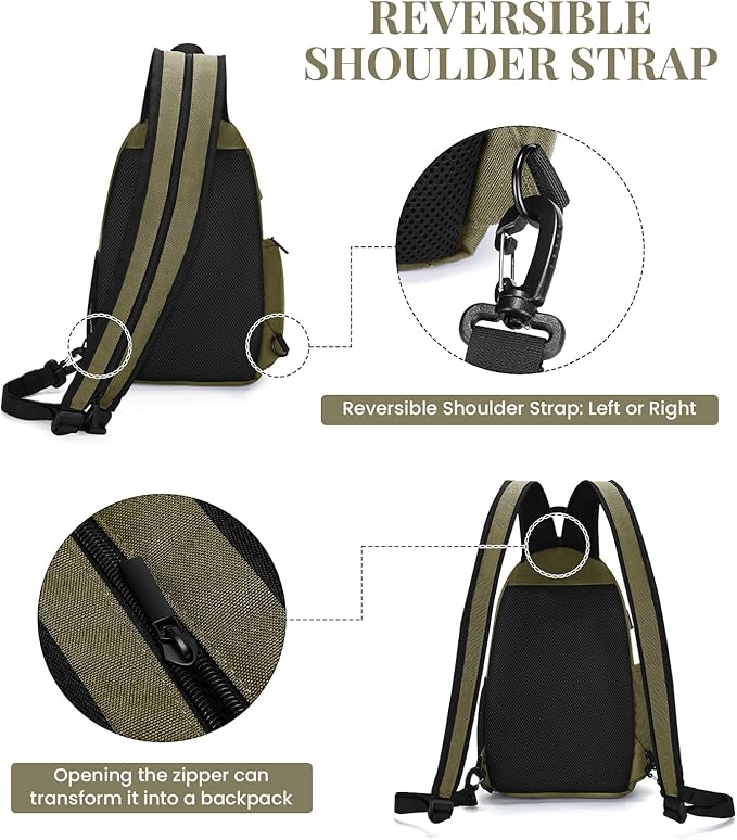 BAIGIO Camera Sling Bag Small Camera Backpack for Photographers,Water-resistant Camera Crossbody Bag Travel Caemra Backpack for DSLR SLR Mirrorless Camera