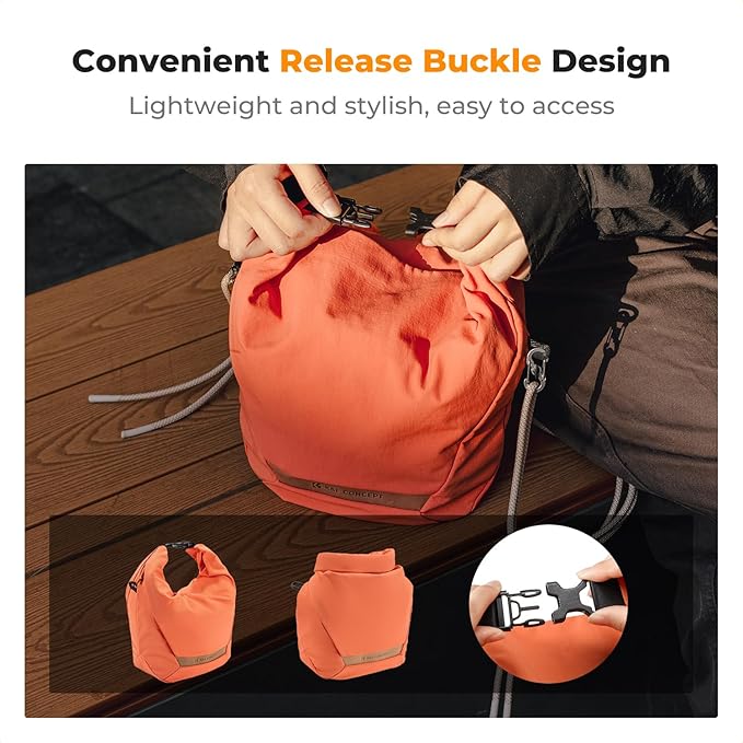 K&F CONCEPT Camera Sling Bag Small Camera Compact Case, Cute Soft Camera Pouch Handbag for Urban Street Photography