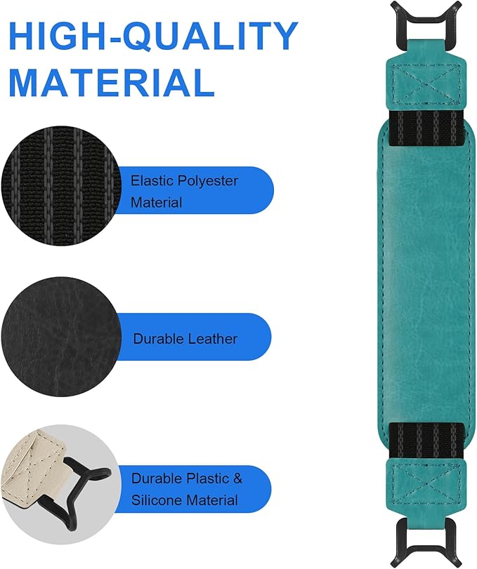 HoYiXi Soft Hand Strap for 9-11 Inch eReaders & Fire Tablet Compatible with Fire HD 10/iPad 9.7 /iPad mini/Galaxy Tab A8 A9/Huawei Lightweight Black High-Elasticity Finger Grip Holder -Cyan