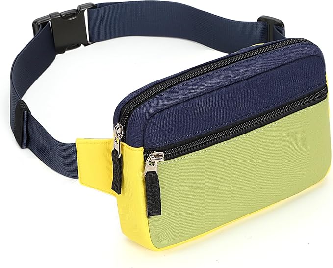 Fanny Pack Birthday Graduation Gifts for 7 8 9 10 11 12 13 Year Old Teen Girls Her Kids, Preppy Cute Trendy Stuff Colorblock Crossbody Bag Adjustable Belt Bags for Travel Essentials