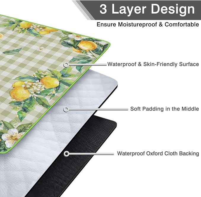 Supfitness Extra Large Picnic Blankets Waterproof Foldable (60"x 80") Boho Beach Blanket Waterproof Sandproof,3-Layer Thicking Mat Outdoor Packable Camping Blanket