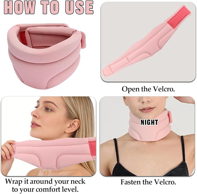 2 PCS Neck Support for Sleeping,Anti-Forward Tilt Neck Brace,Soft Neck Brace Pain Collar for Relief Pain,Ergonomic Design for Keep Vertebrae Stable and Relief of Cervical Spine Pressure for Unisex