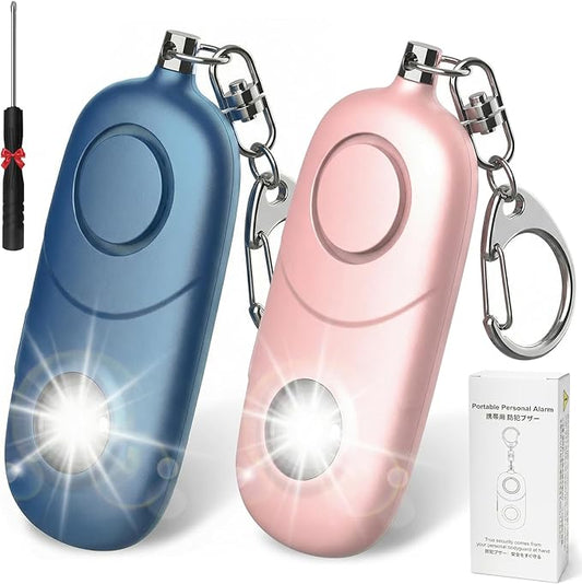 Personal Alarm for Women Keychain Alarm: Qoosea 135dB Emergency Keychain Siren with Strobe Light Loud Siren for Women Kids Students Seniors Emergency Self-Defense for Night Sports