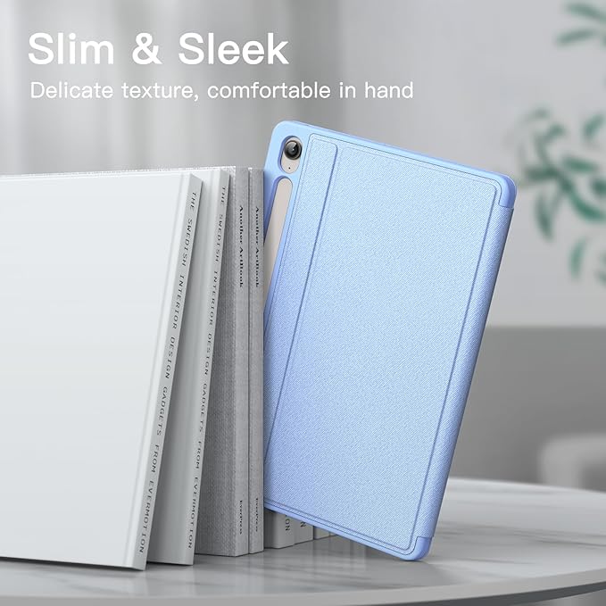 JETech Case for Samsung Galaxy Tab S10 Lite / S10 FE / S9 FE 10.9-Inch with S Pen Holder, Slim Folio Stand Protective Tablet Cover, Multi-Angle Viewing (Blue)