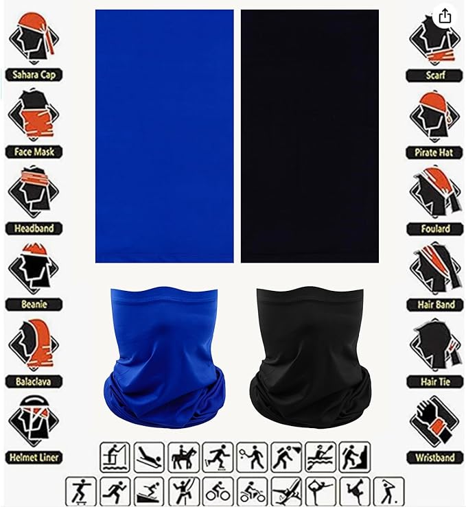 Neck Gaiter Masks Tube Scarf,Seamless Bandanas Buffs Gators,Ourdoor Face Mask Face Covering Multi Headwear
