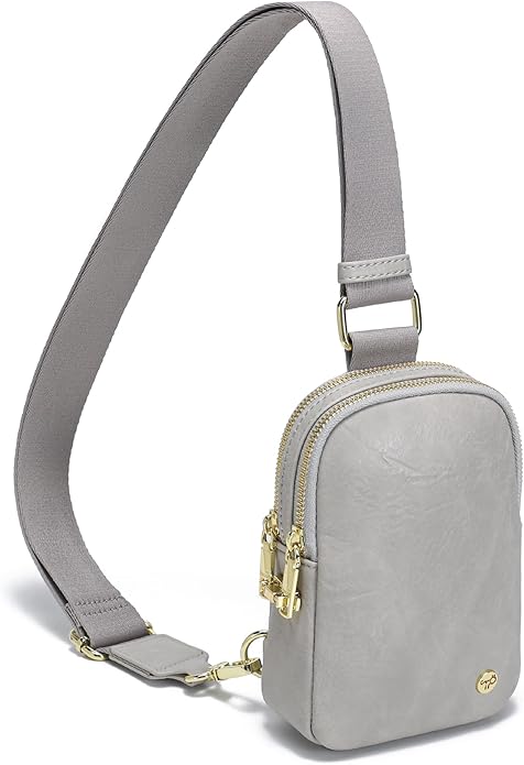 INICAT Anti Theft Crossbody Bag for Women, Small RFID Blocking Sling Purse with Zipper Lock for Travel, Vegan Leather