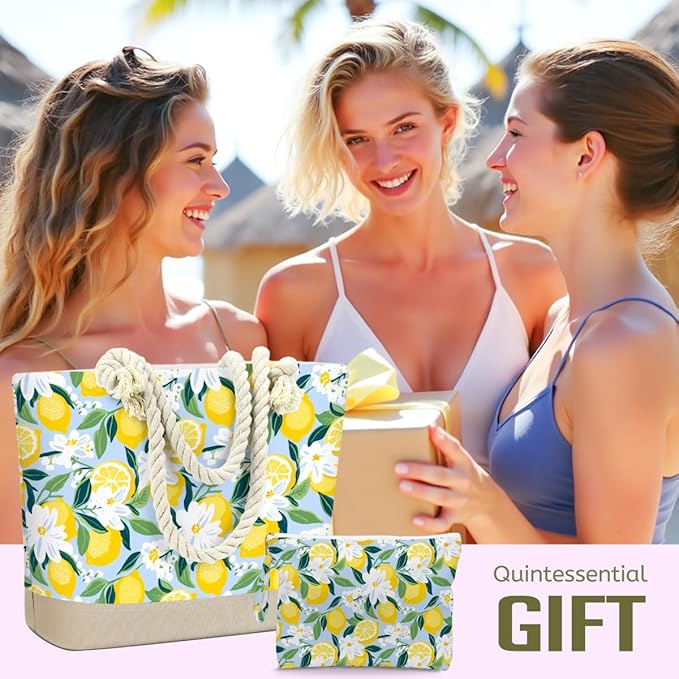 BELLOWDEER Beach Bags for Women, Wet Bag Cosmetic Bag for Beach Toiletries, Summer Travel Essentials, Gifts for Women