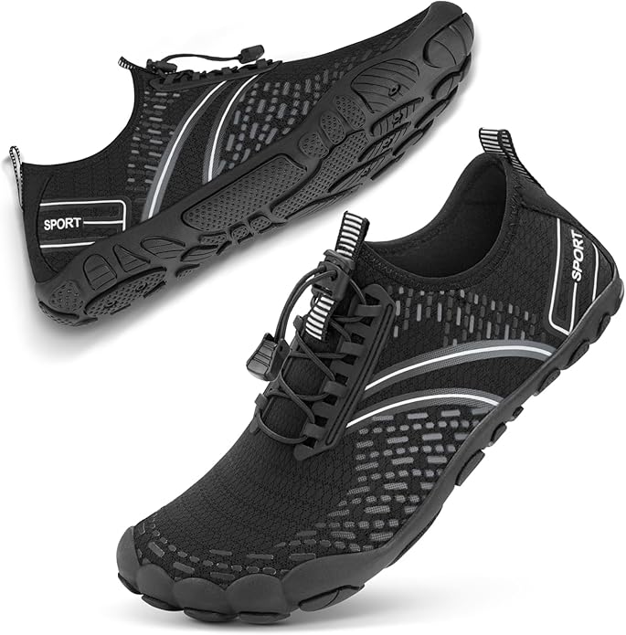 ATHMILE Hiking Barefoot Water Shoes for Women Men Beach Swim Aqua Pool River Quick Dry Athletic Wide Toe Outdoor Sport Kayaking Boating Rock Climbing Yoga Lake