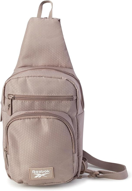 Reebok Unisex Crossbody Bag - Convertible Compact Durable Cross Body Bag for Women and Men - Gym and Travel Essentials, Size One Size, Cosmos Mocha
