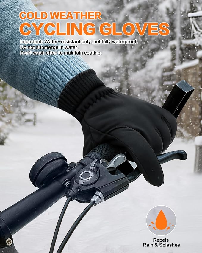 FEWTUR Winter Waterproof Gloves for Women and Men - Thermal Gloves with Touchscreen Fingers, Warm Gloves for Running, Bike and Hiking Cold Weather