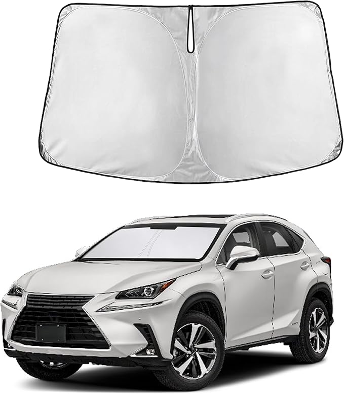 Autovir Windshield Sun Shade Fit for 2015-2019 2020 2021 Lexus Nx Sunshade, Front Car Window Shades Sun Visor, Blocks UV Rays & Heat, Car Accessories