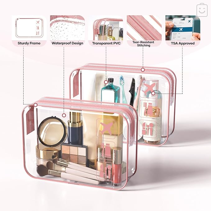 Veken 11 Set Compression Packing Cubes for Travel Essentials,Compressible Expandable Large Luggage Suitcase Organizer Bags for Clothing,Durable Space Saver Storage Bags with Toiletry Bags(Pink)