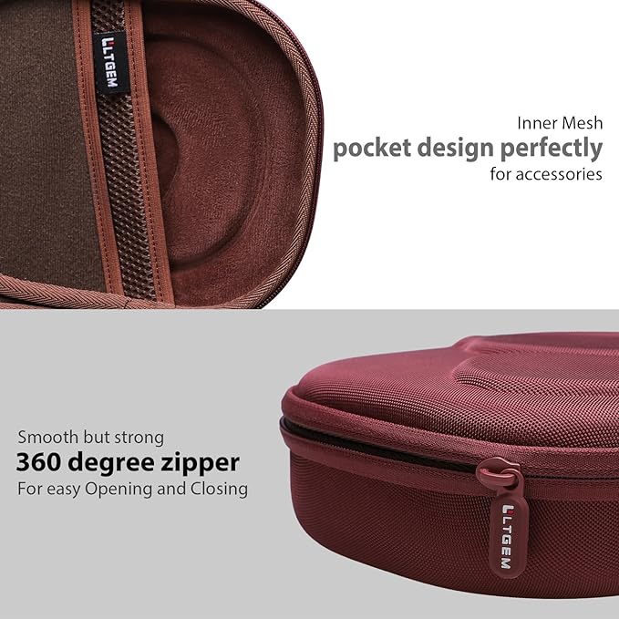 LTGEM Case Compatible with JBL Tune 770NC / 510BT / 720BT / 520BT / 520C / 670NC, for JBL Live 770NC / 670NC / 680NC / 780NC Headphones, Claret