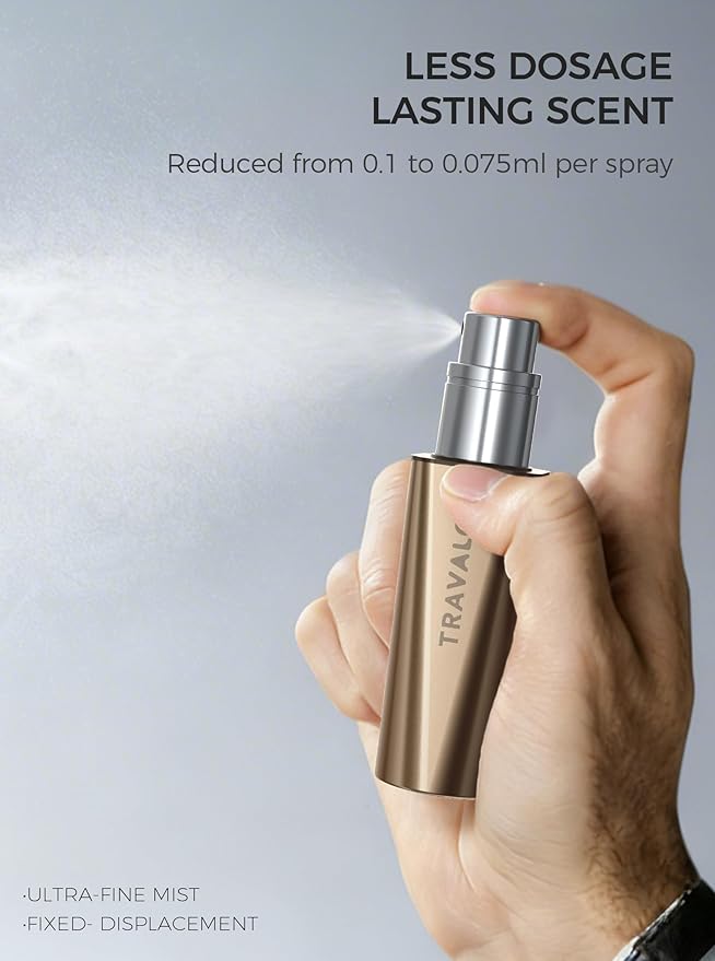 Travalo OBSCURA Ultimate Bottom-Fill Perfume Atomizer with HD Spray - 5ml Leakproof Travel Bottle, Refillable Portable Fragrance Dispenser for Her & Him (OBSCURA, GREY)