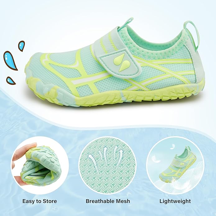 Stelle Kids Water Shoes Wide Toe Box Barefoot Quick Dry Non-Slip Aqua Shoes for Boys Girls Toddler Beach Swim Pool